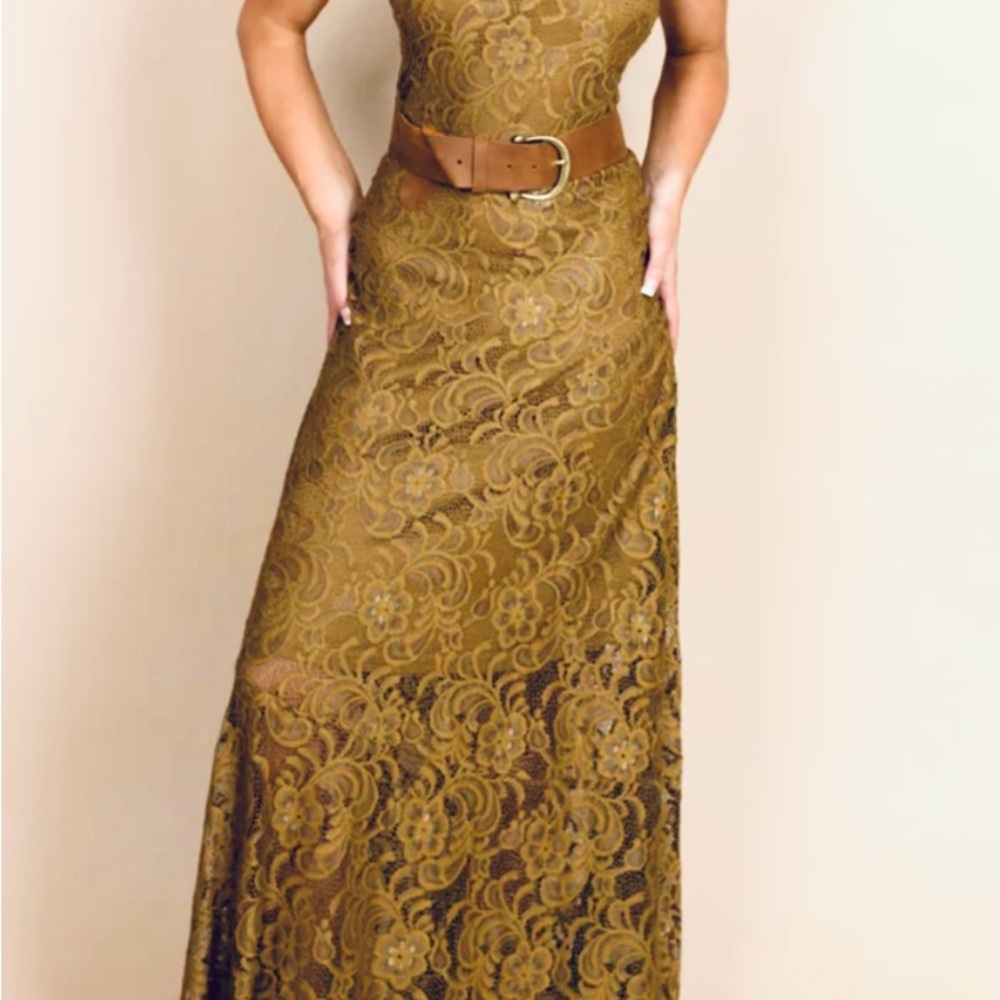 Joyfolie Elegant Lace Maxi Dress